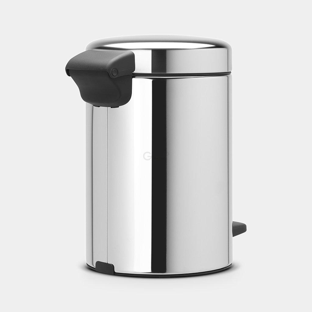Brabantia Мусорный бак с педалью 3 л бесшумный стальной глянцевый NewIcon | https://grandposuda.com.ua
