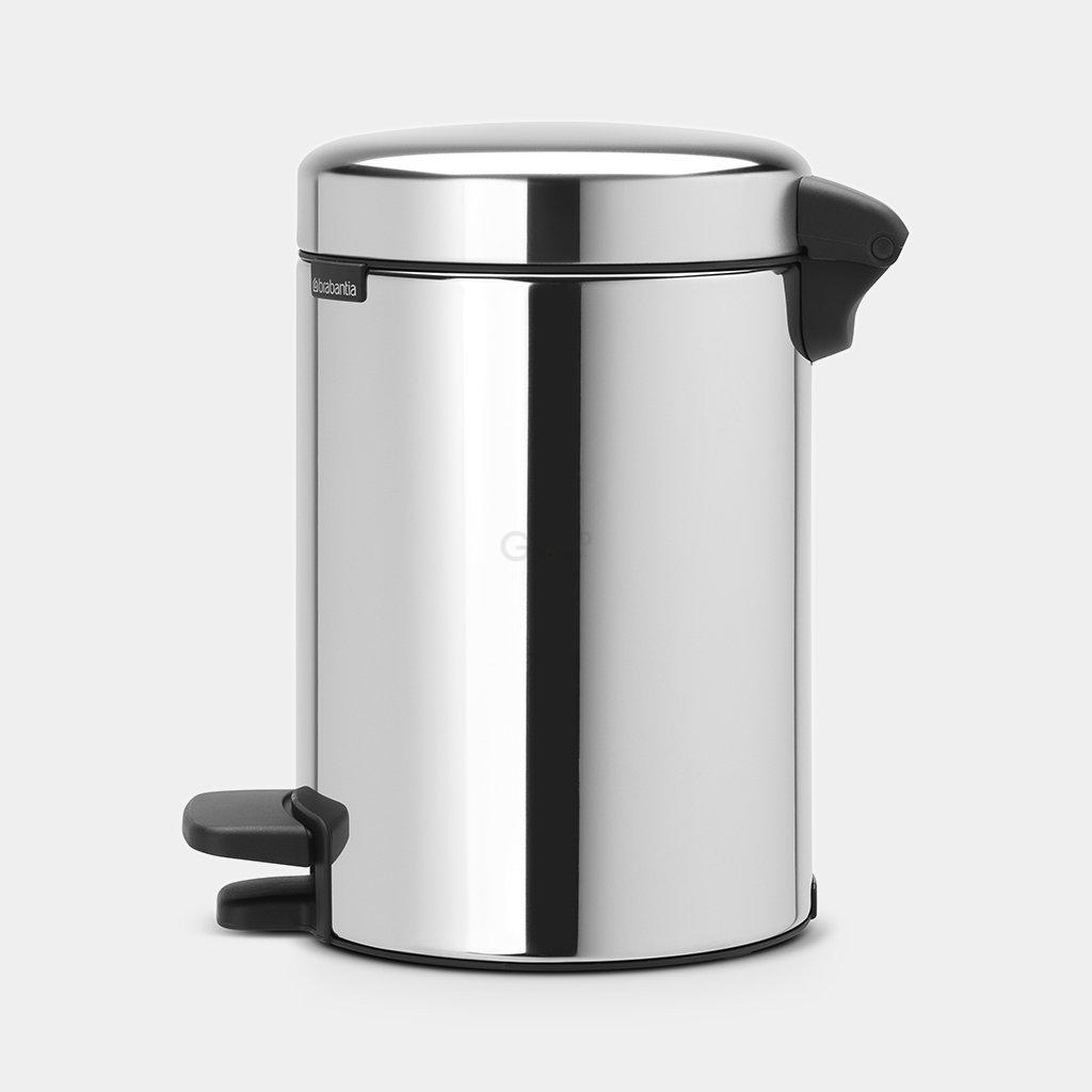 Brabantia Мусорный бак с педалью 3 л бесшумный стальной глянцевый NewIcon | https://grandposuda.com.ua