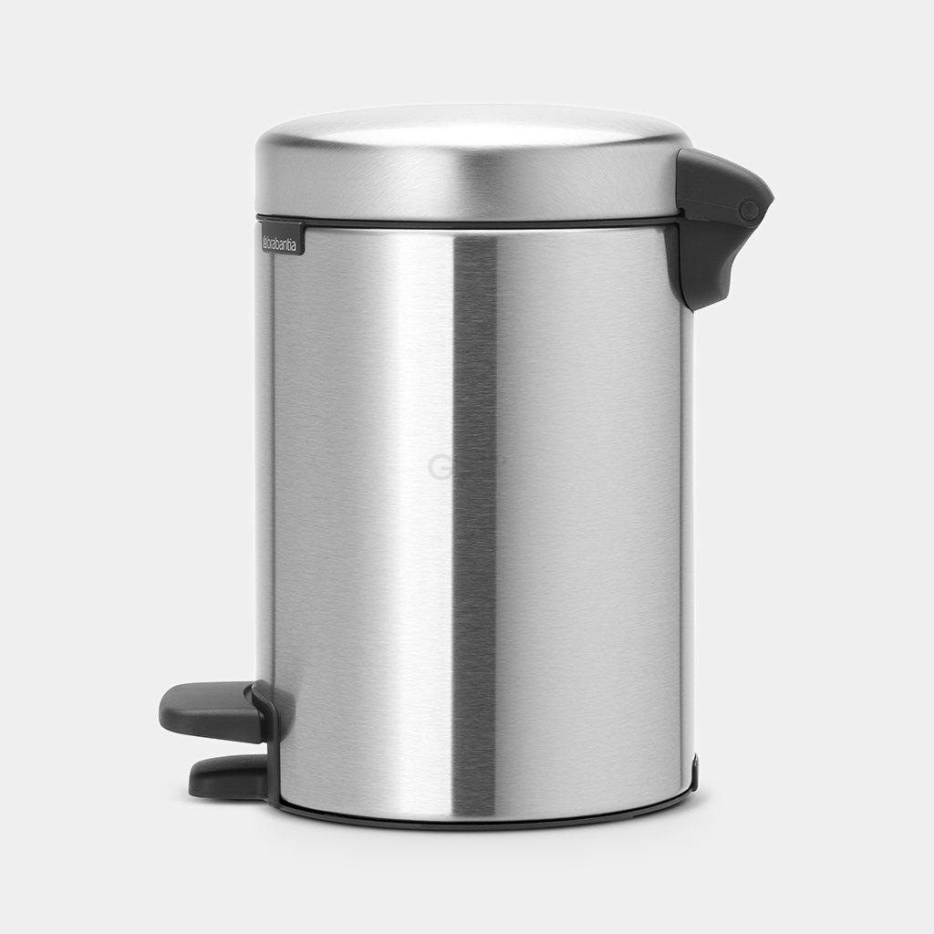 Brabantia Мусорный бак с педалью 3 л бесшумный стальной матовый NewIcon | https://grandposuda.com.ua