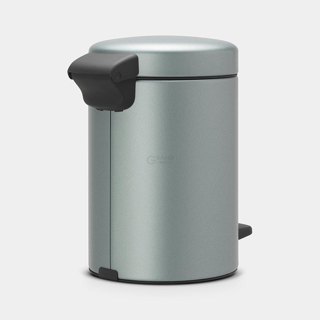 Brabantia Мусорный бак с педалью 3 л бесшумный мятный металлик NewIcon | https://grandposuda.com.ua