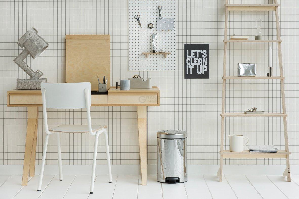 Brabantia Мусорный бак с педалью 12 л бесшумный стальной глянцевый NewIcon | https://grandposuda.com.ua