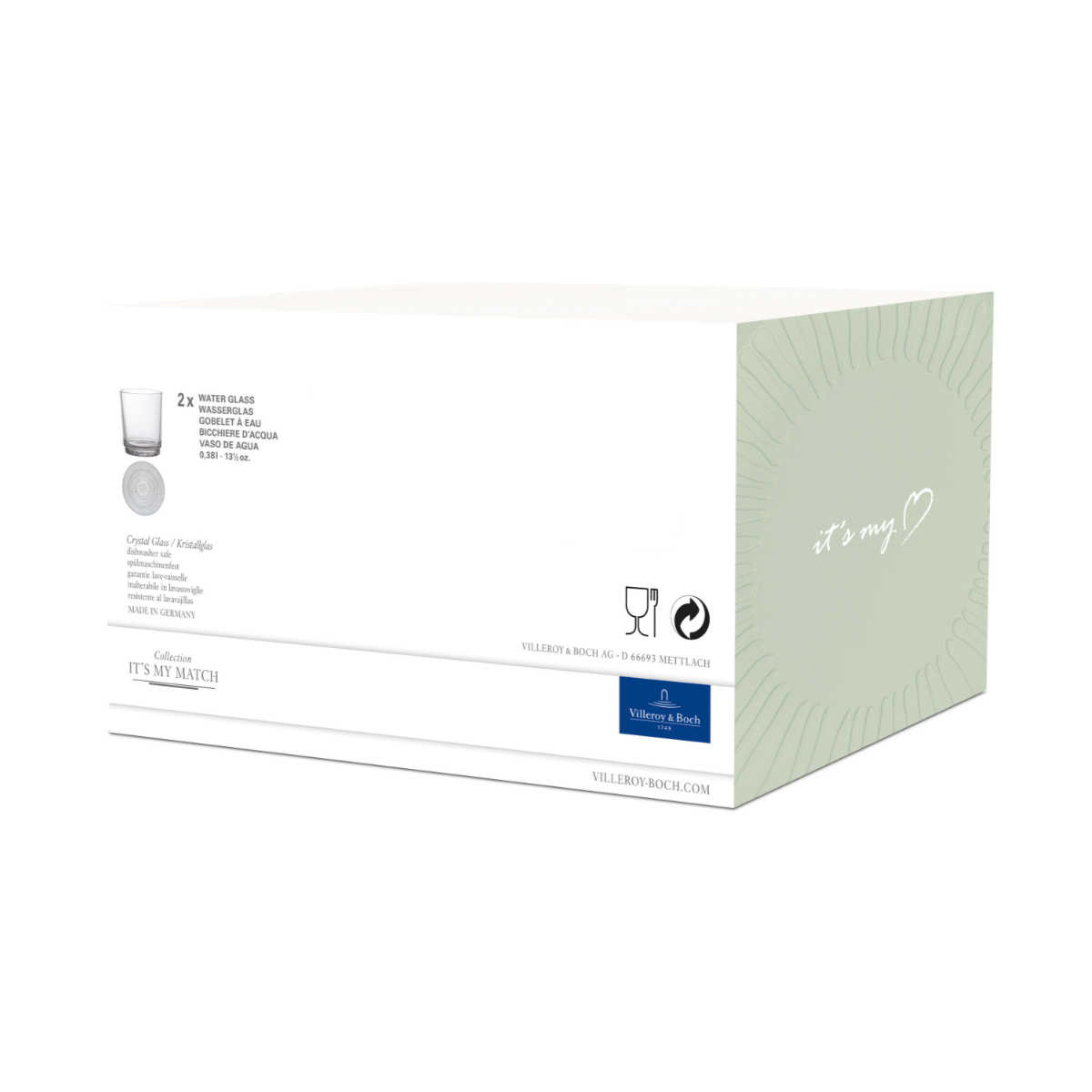 Villeroy & Boch Стаканы 380 мл зеленые 2 предмета It's my match | https://grandposuda.com.ua