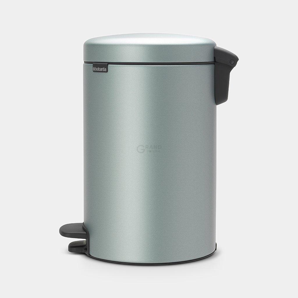 Brabantia Мусорный бак с педалью 12 л бесшумный мятный металлик NewIcon | https://grandposuda.com.ua