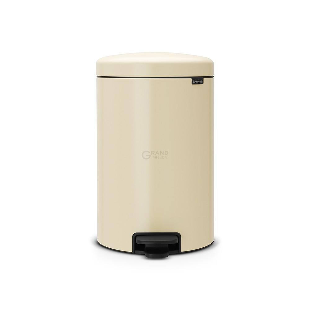 Brabantia Сміттєвий бак з педаллю 20 л безшумний мигдальний NewIcon | https://grandposuda.com.ua