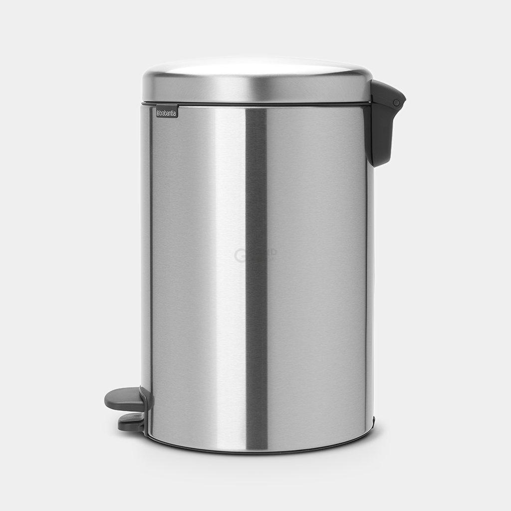 Brabantia Сміттєвий бак з педаллю 20 л безшумний сталевий матовий NewIcon | https://grandposuda.com.ua