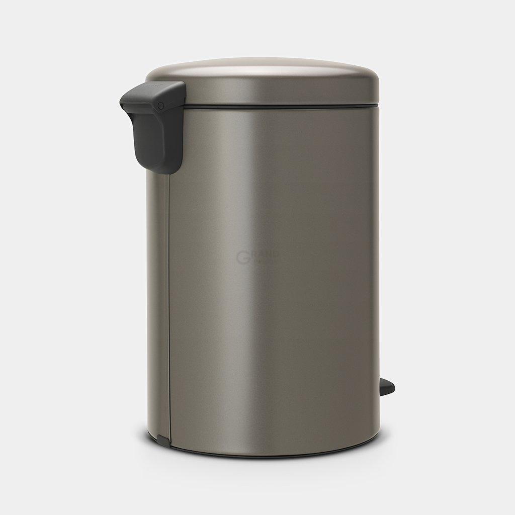 Brabantia Сміттєвий бак з педаллю 20 л безшумний платиновий NewIcon | https://grandposuda.com.ua