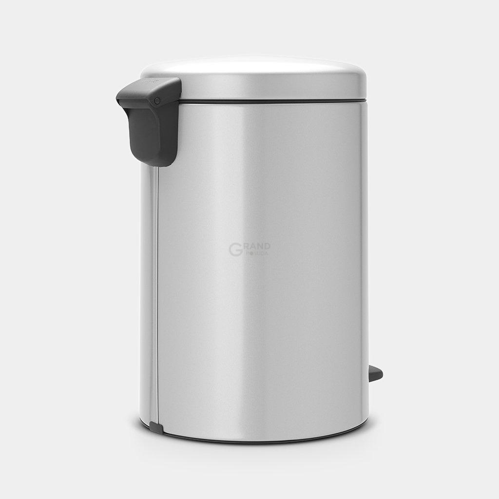 Brabantia Мусорный бак с педалью 20 л бесшумный серый металлик NewIcon | https://grandposuda.com.ua