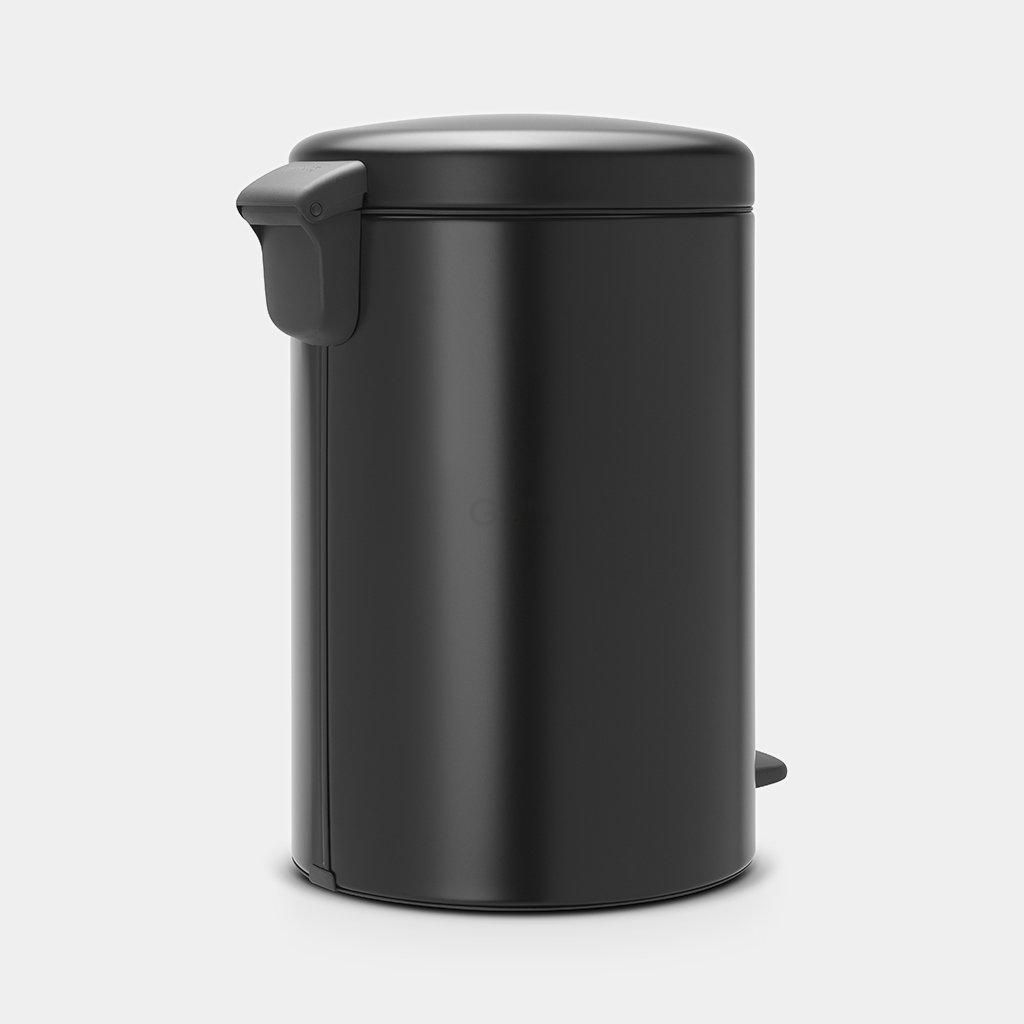 Brabantia Мусорный бак с педалью 20 л бесшумный черный матовый NewIcon | https://grandposuda.com.ua
