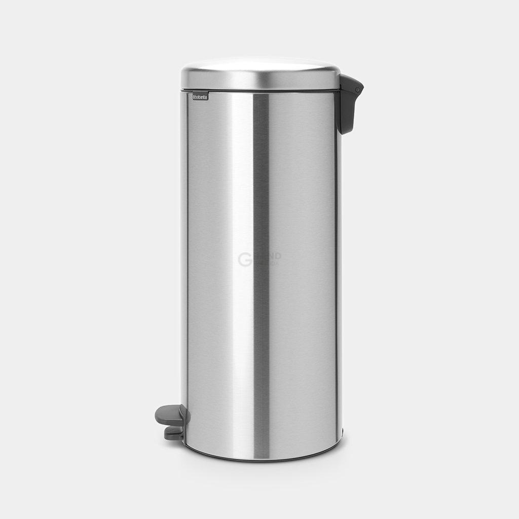Brabantia Мусорный бак с педалью 30 л бесшумный стальной матовый NewIcon | https://grandposuda.com.ua