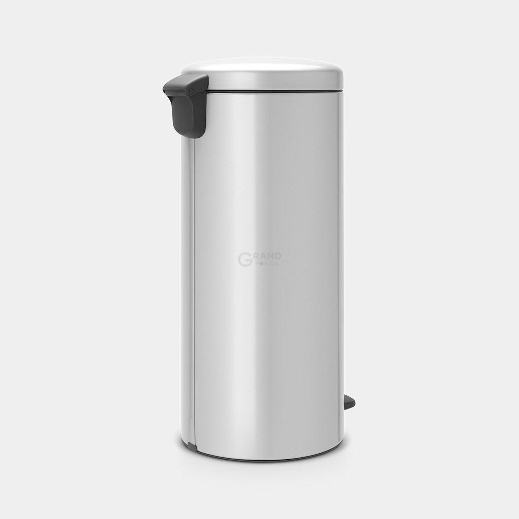 Brabantia Сміттєвий бак з педаллю 30 л безшумний сірий металік NewIcon | https://grandposuda.com.ua
