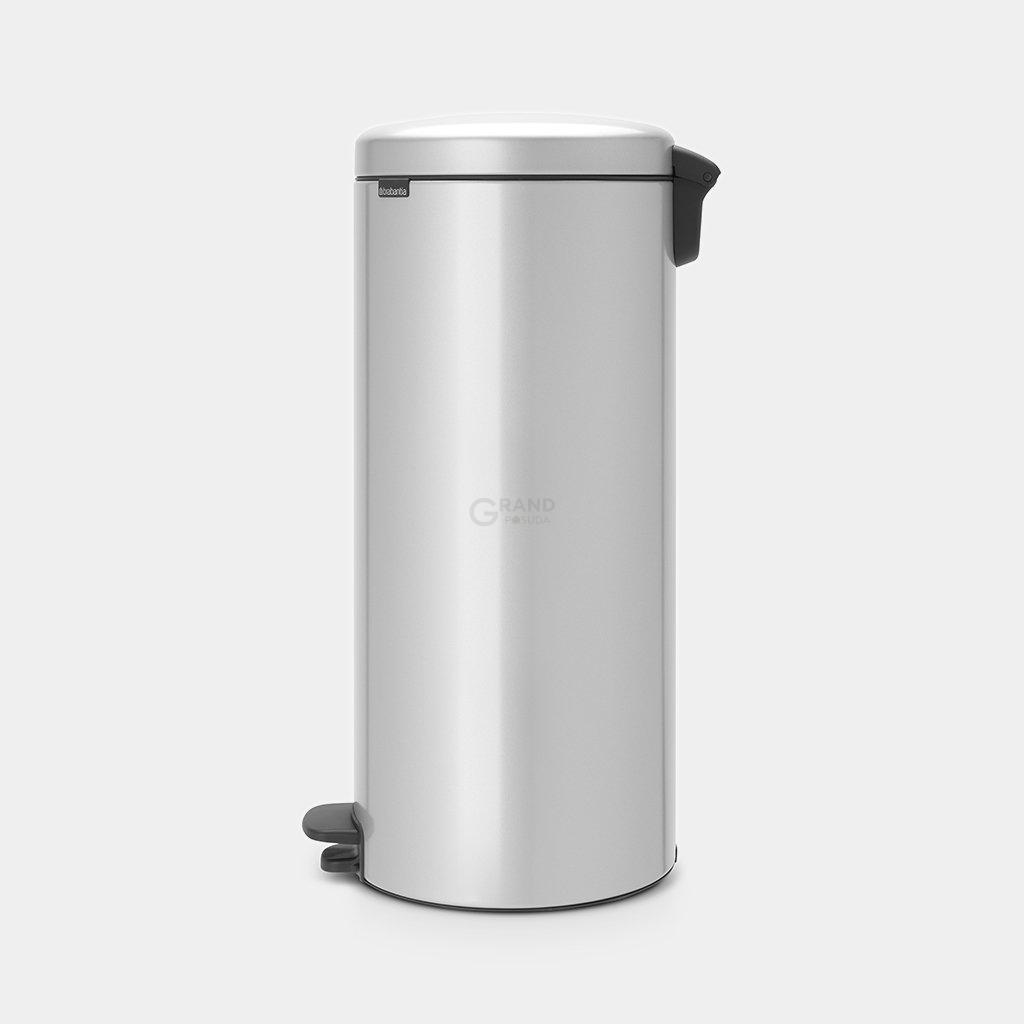 Brabantia Сміттєвий бак з педаллю 30 л безшумний сірий металік NewIcon | https://grandposuda.com.ua