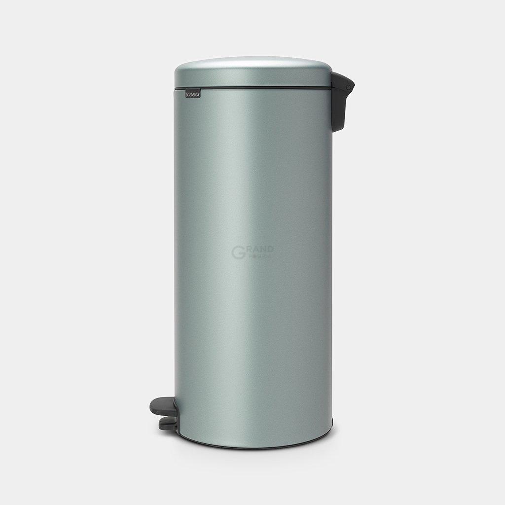 Brabantia Сміттєвий бак з педаллю 30 л безшумний мятний металік NewIcon | https://grandposuda.com.ua