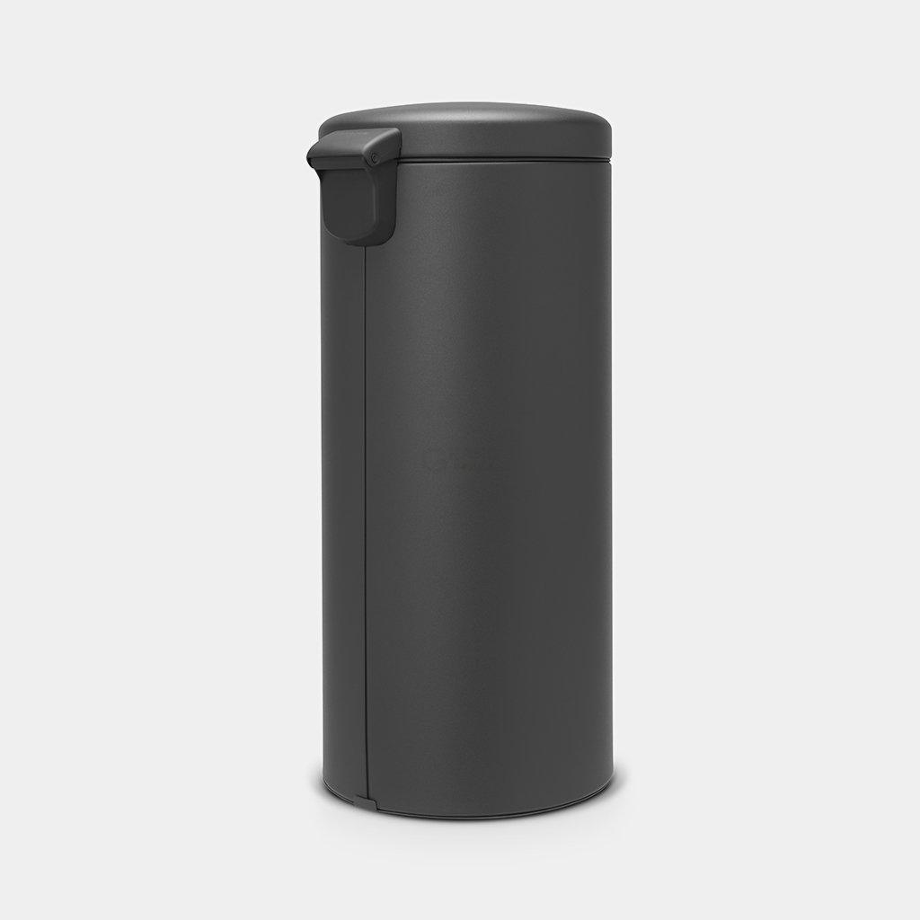 Brabantia Мусорный бак с педалью 30 л бесшумный минерально-графитовый NewIcon | https://grandposuda.com.ua