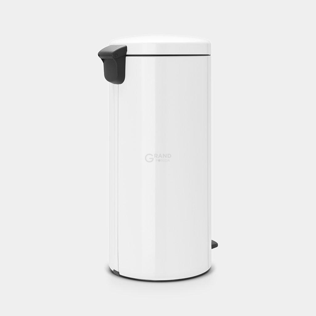 Brabantia Мусорный бак с педалью 30 л бесшумный с металлическим внутренним ведром белый NewIcon | https://grandposuda.com.ua