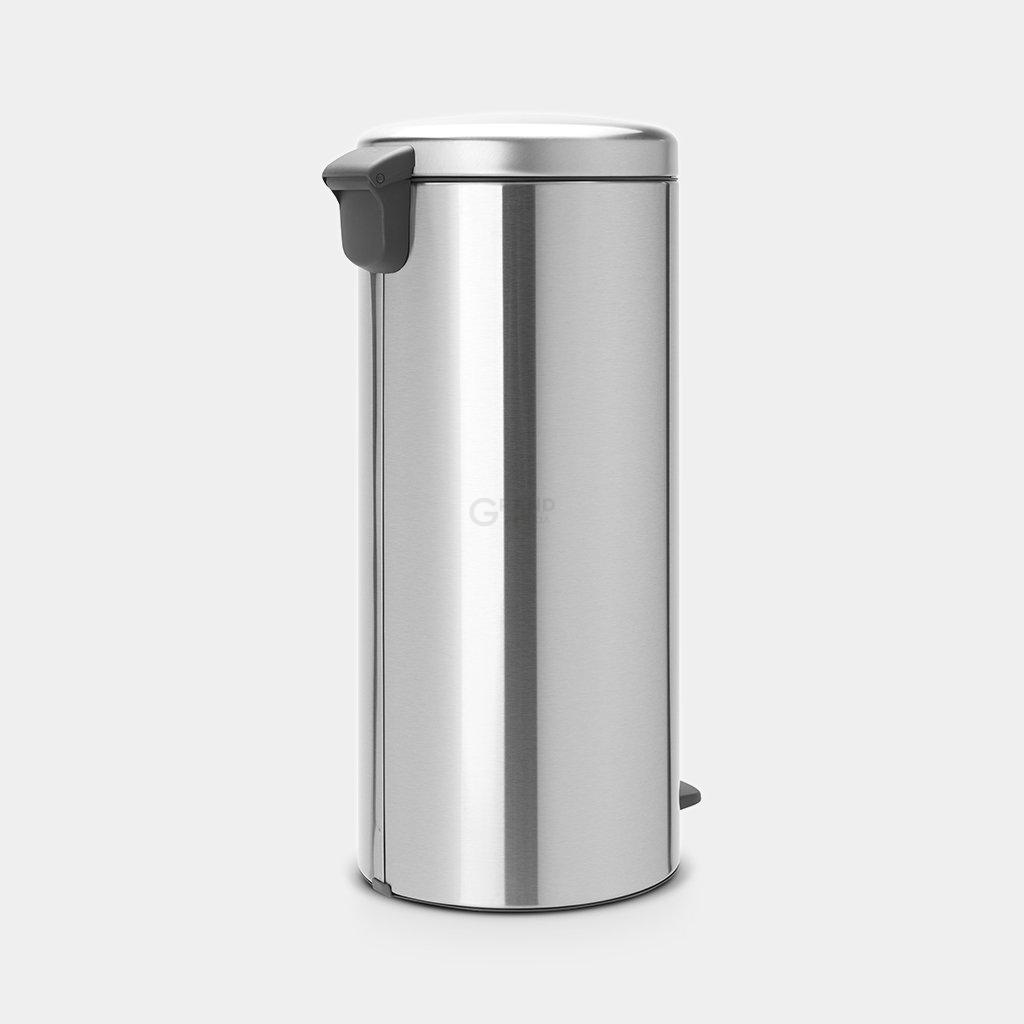 Brabantia Мусорный бак с педалью 30 л бесшумный с металлическим внутренним ведром матовая сталь NewIcon | https://grandposuda.com.ua