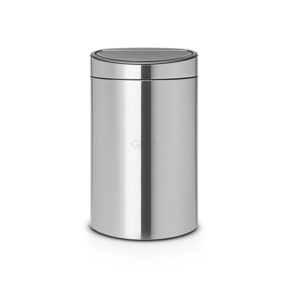 Brabantia Сміттєвий бак 40 л матова сталь Touch Bin | https://grandposuda.com.ua