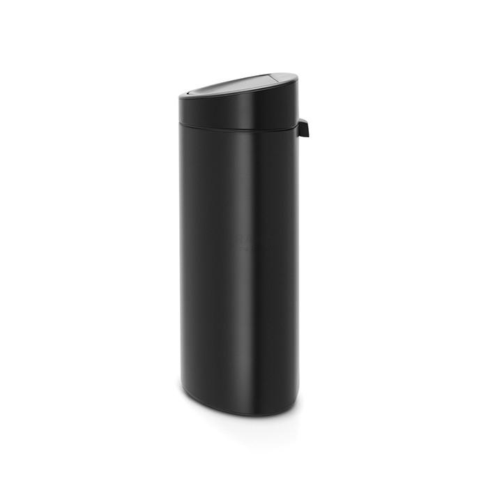 Brabantia Мусорный бак 40 л черный матовый Touch Bin | https://grandposuda.com.ua