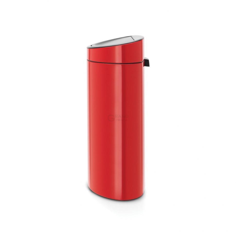 Brabantia Мусорный бак 40 л красный Touch Bin | https://grandposuda.com.ua