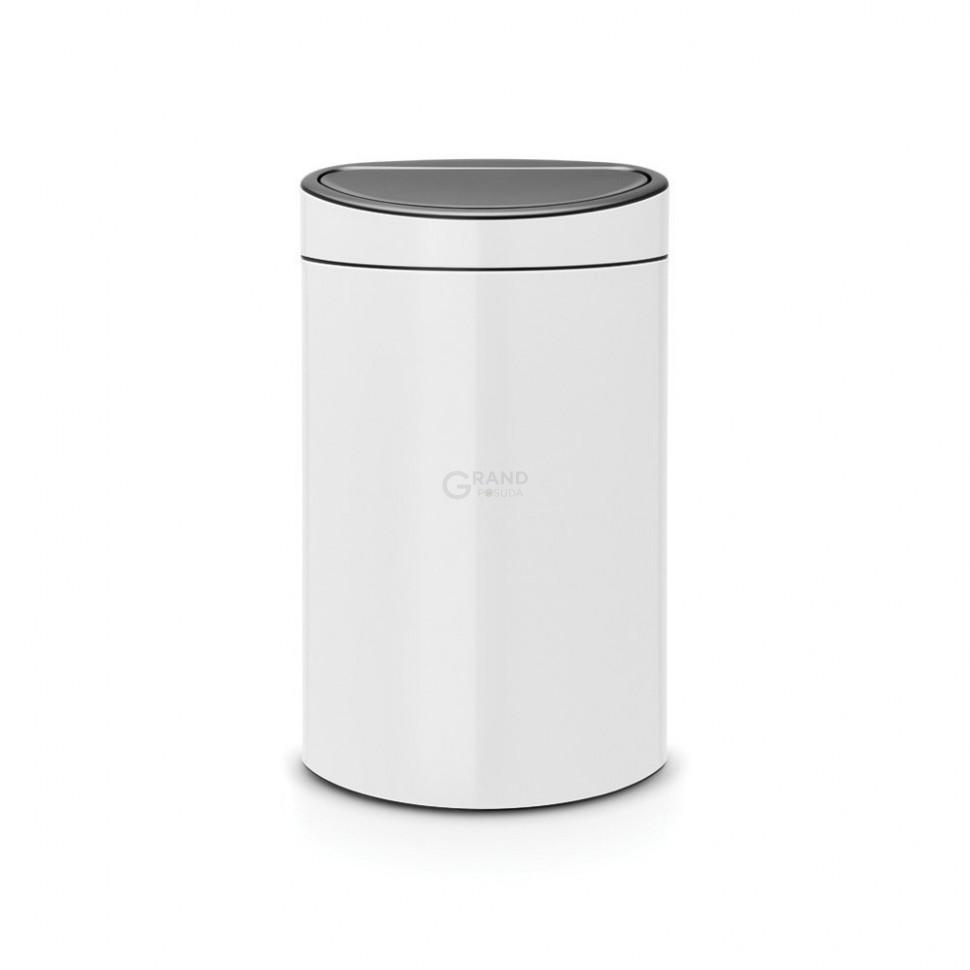Brabantia Сміттєвий бак 40 л білий Touch Bin | https://grandposuda.com.ua