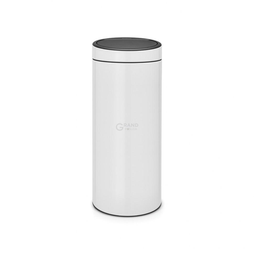 Brabantia Сміттєвий бак 30 л білий Touch Bin | https://grandposuda.com.ua