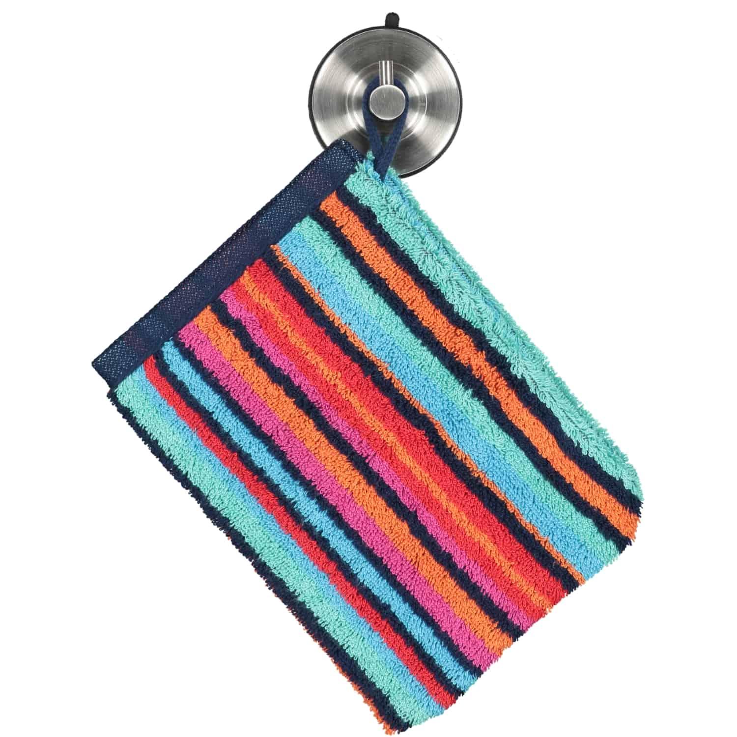 Мочалка-варежка 16 х 22 см Multicolor Stripes Art Cawo | https://grandposuda.com.ua