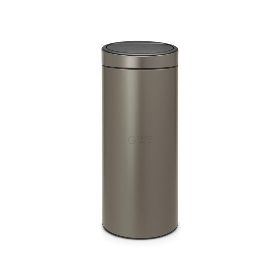 Brabantia Мусорный бак 30 л платиновый Touch Bin | https://grandposuda.com.ua