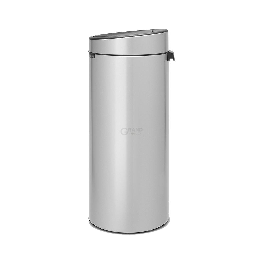 Brabantia Мусорный бак 30 л серый металлик Touch Bin | https://grandposuda.com.ua