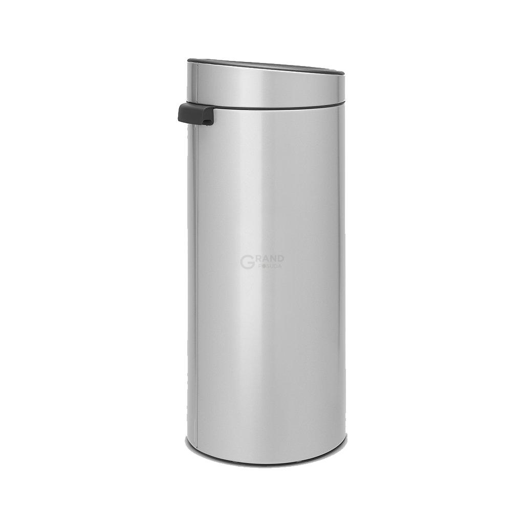Brabantia Мусорный бак 30 л серый металлик Touch Bin | https://grandposuda.com.ua