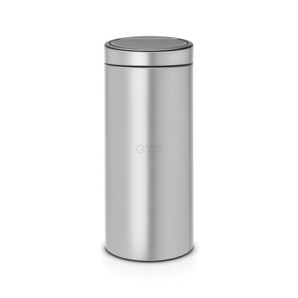 Brabantia Мусорный бак 30 л серый металлик Touch Bin | https://grandposuda.com.ua