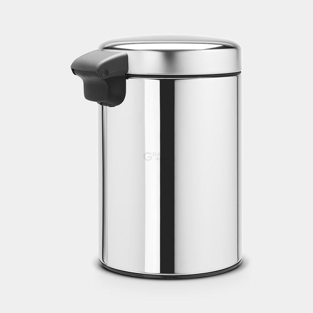 Brabantia Настенный мусорный бак 3 л стальной глянцевый NewIcon | https://grandposuda.com.ua