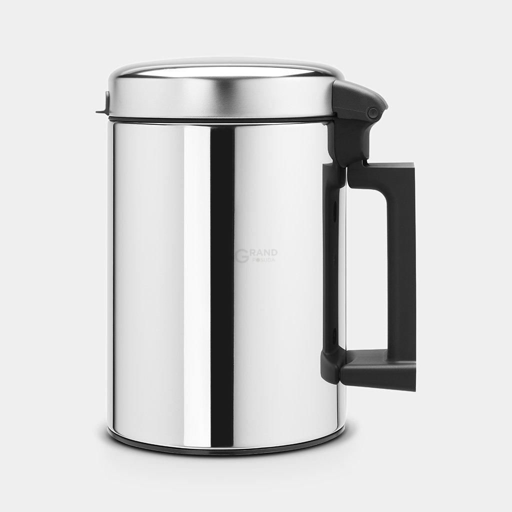 Brabantia Настенный мусорный бак 3 л стальной глянцевый NewIcon | https://grandposuda.com.ua