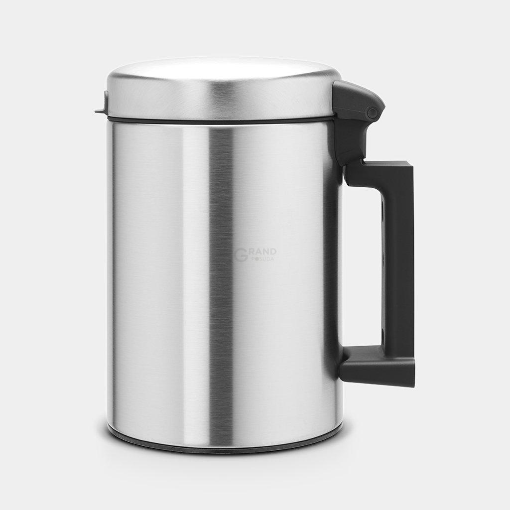 Brabantia Настінний сміттєвий бак 3 л сталевий матовий NewIcon | https://grandposuda.com.ua