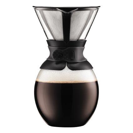 Bodum Кофейник с фильтром черный, 1,5 л, Pour Over Bodum Кофейник с фильтром черный, 1,5 л, Pour Over | https://grandposuda.com.ua