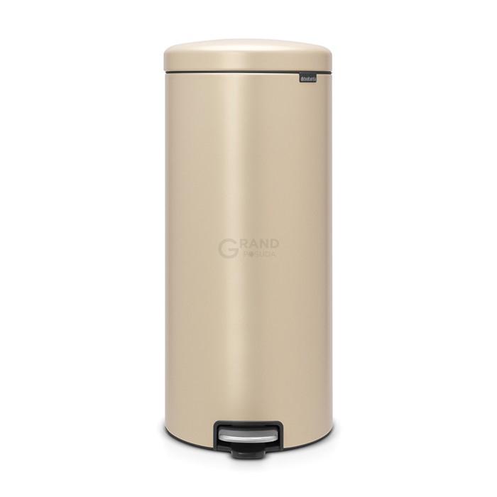Brabantia Сміттєвий бак з педаллю 30 л безшумний мінерально-золотий NewIcon | https://grandposuda.com.ua