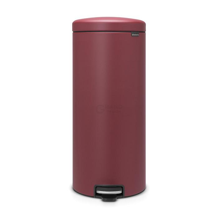 Brabantia Сміттєвий бак з педаллю 30 л безшумний мінерально-бордовий NewIcon | https://grandposuda.com.ua