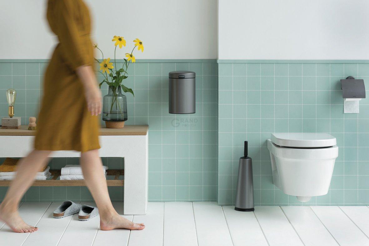 Brabantia Настенный мусорный бак 3 л платиновый NewIcon | https://grandposuda.com.ua