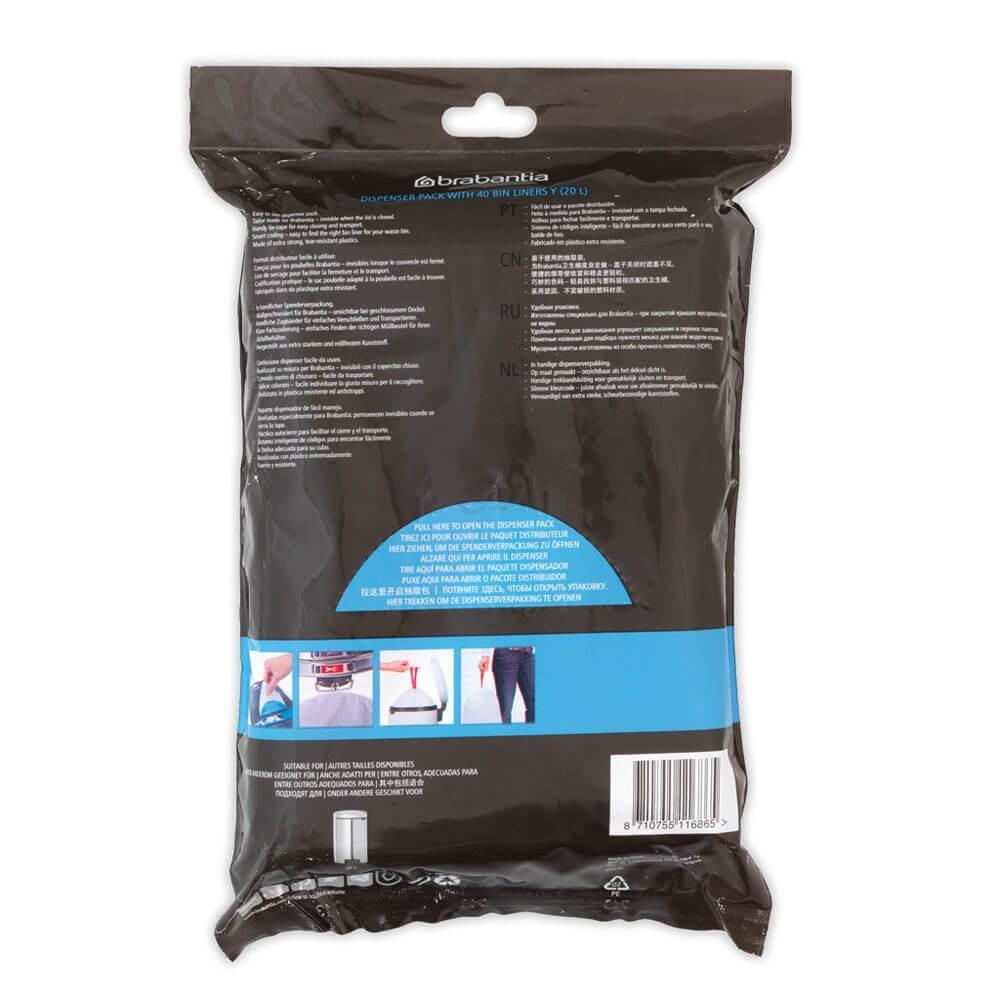 Brabantia Пакеты для мусора, 20 л, размер 