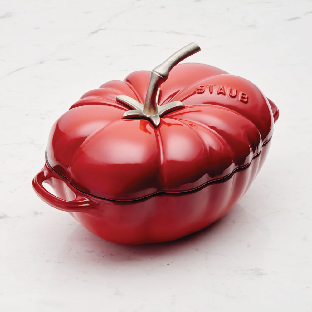 Staub Каструля / жаровня в формі помідора 25 см Cherry | https://grandposuda.com.ua