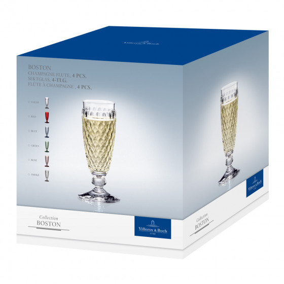 Villeroy & Boch Келих для шампанського 163 мм, білий Boston | https://grandposuda.com.ua