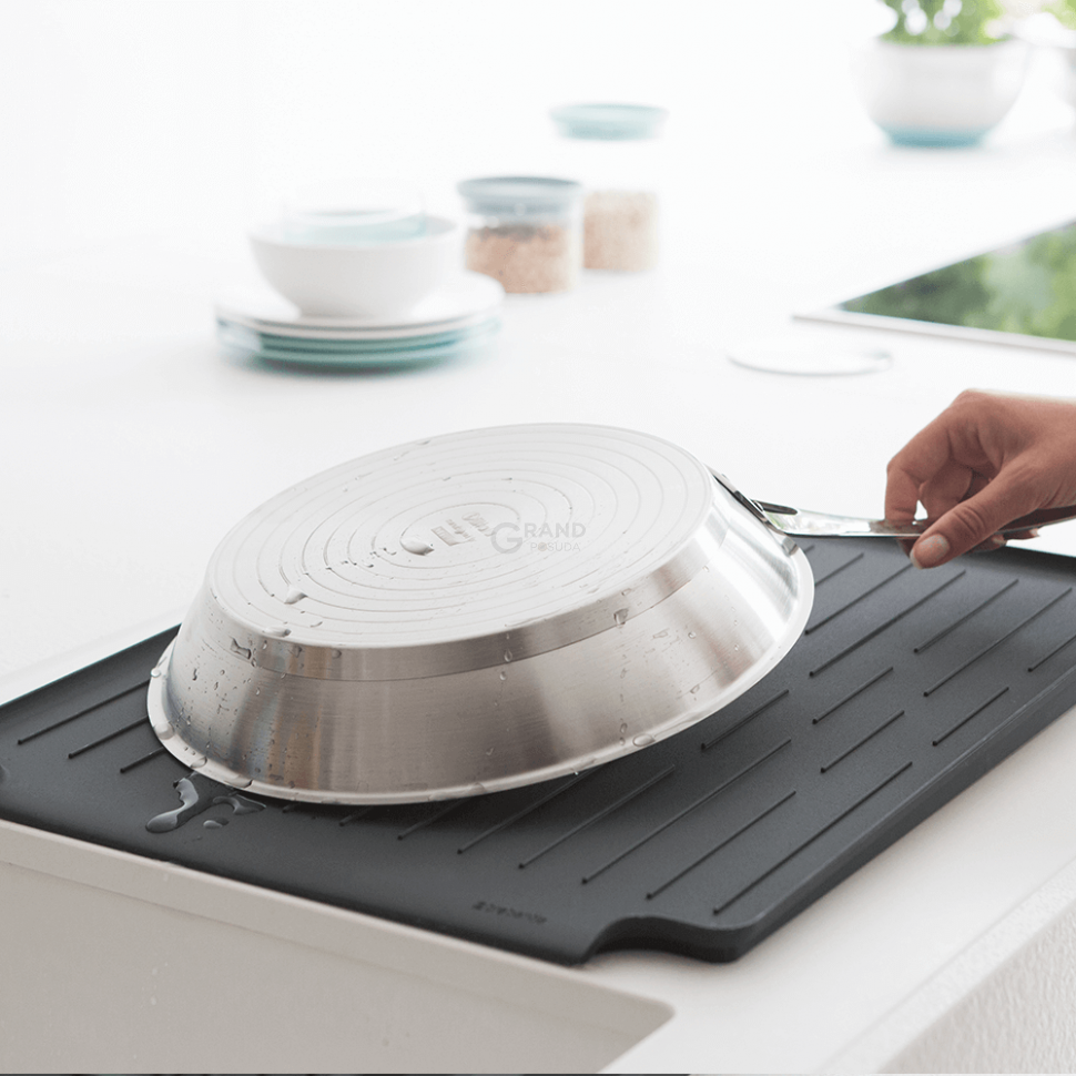 Brabantia Сушарка для посуду темно-сіра 13х38,5х50 см | https://grandposuda.com.ua