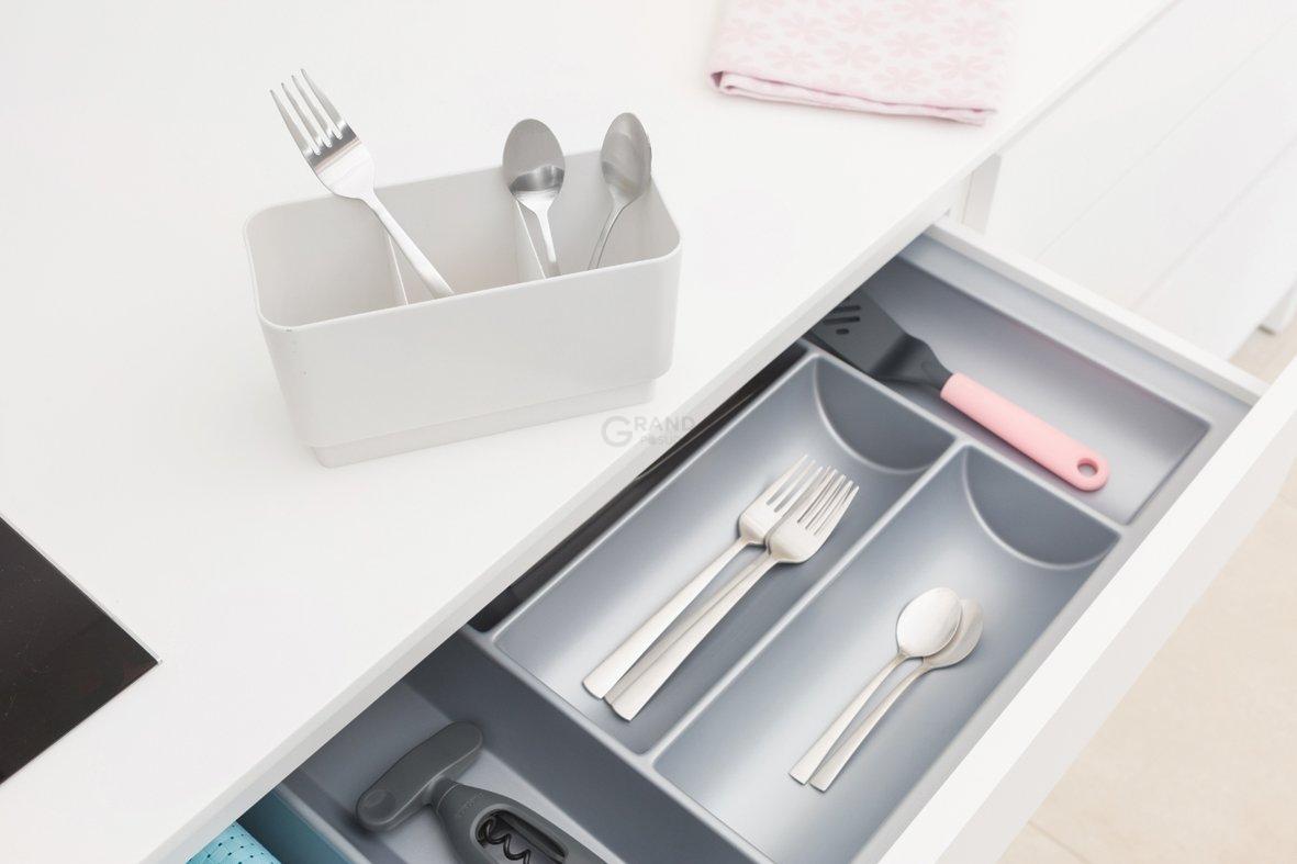 Brabantia Сушилка для посуды светло-серая 13х38,5х50 см | https://grandposuda.com.ua