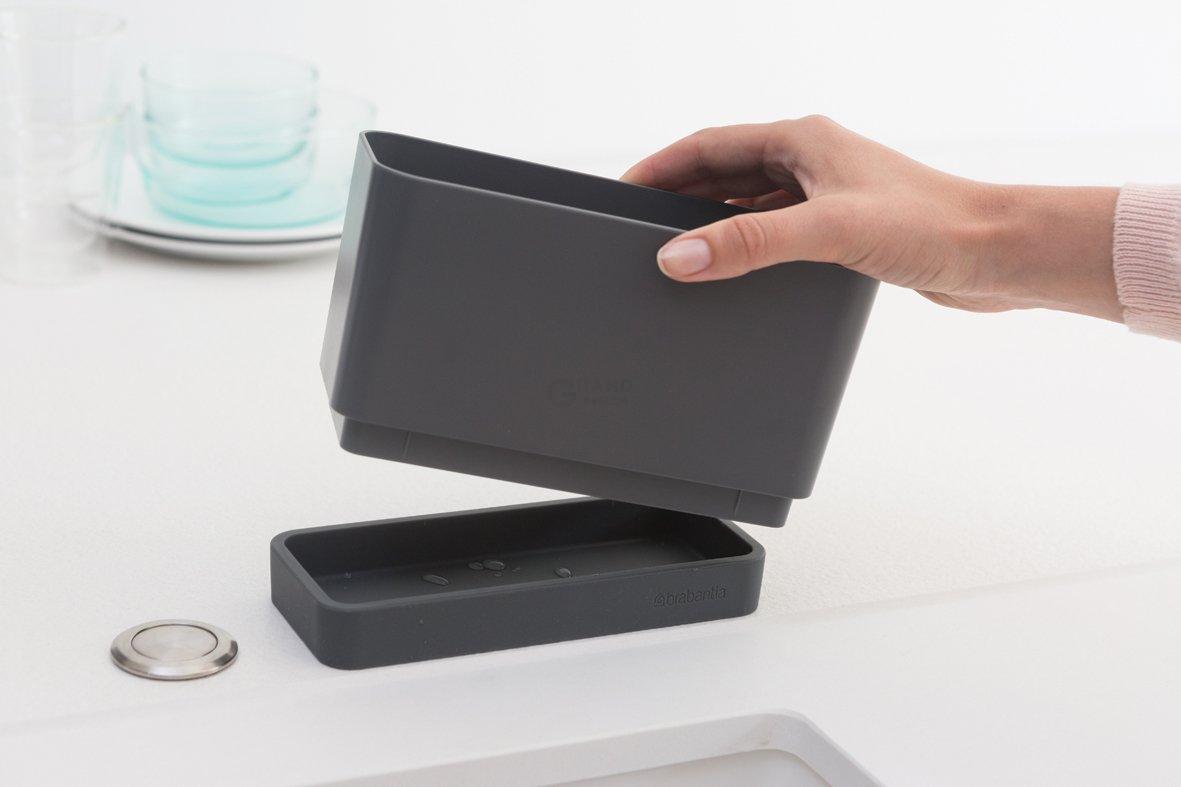 Brabantia Органайзер для мийки 11,5х19х8,5 см темно-сірий Sink side | https://grandposuda.com.ua
