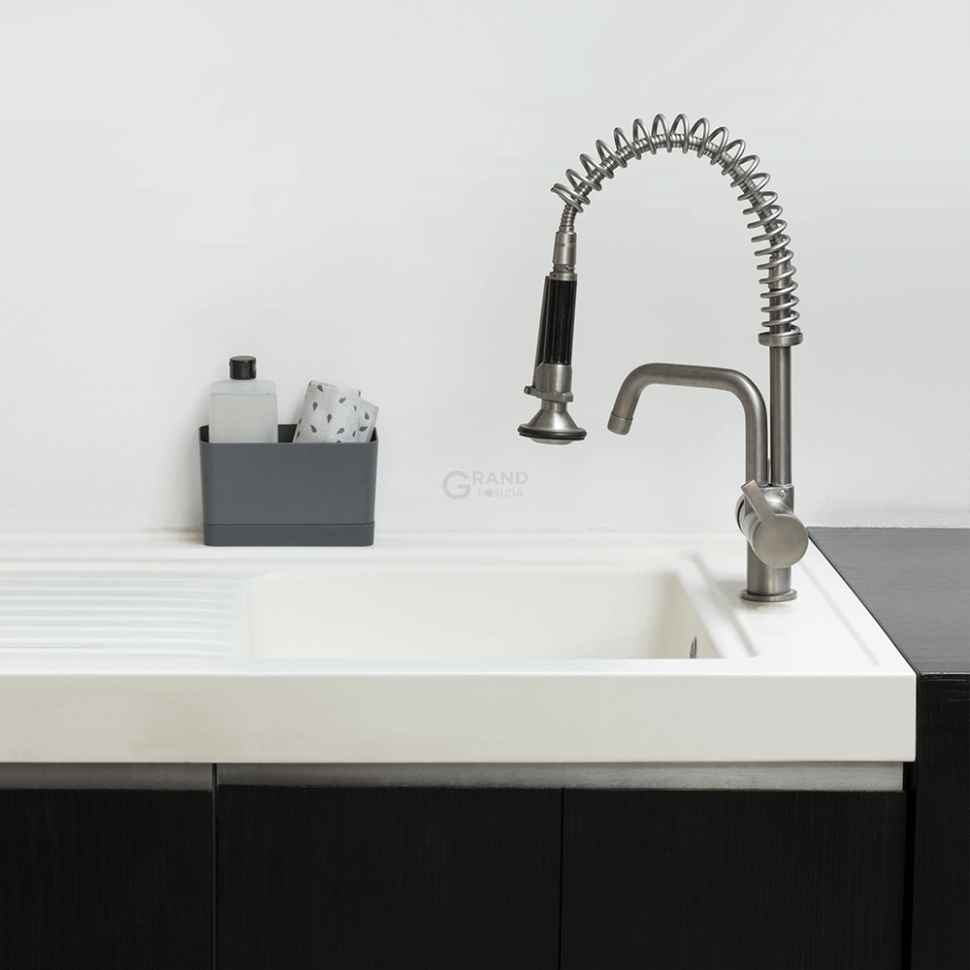 Brabantia Органайзер для мийки 11,5х19х8,5 см темно-сірий Sink side | https://grandposuda.com.ua