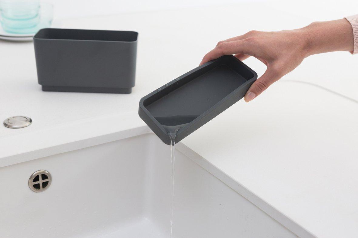 Brabantia Органайзер для мийки 11,5х19х8,5 см темно-сірий Sink side | https://grandposuda.com.ua