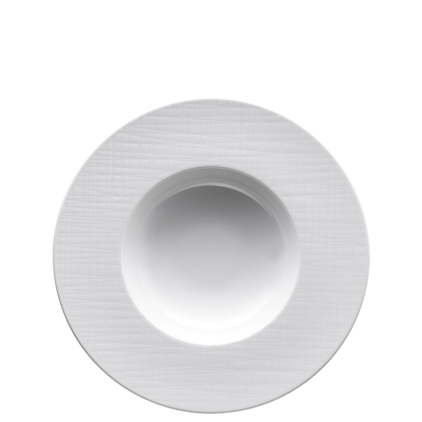 Rosenthal Тарелка 28 см глубокая с ободком белая Mesh Colours | https://grandposuda.com.ua