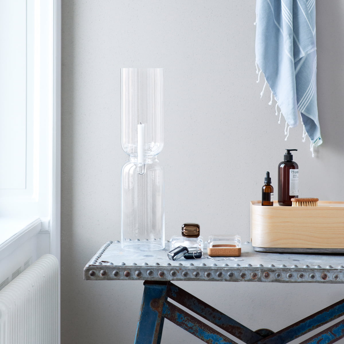 Iittala Шкатулка 5,5х10,8х10,8 см синя / морська Vitriini | https://grandposuda.com.ua