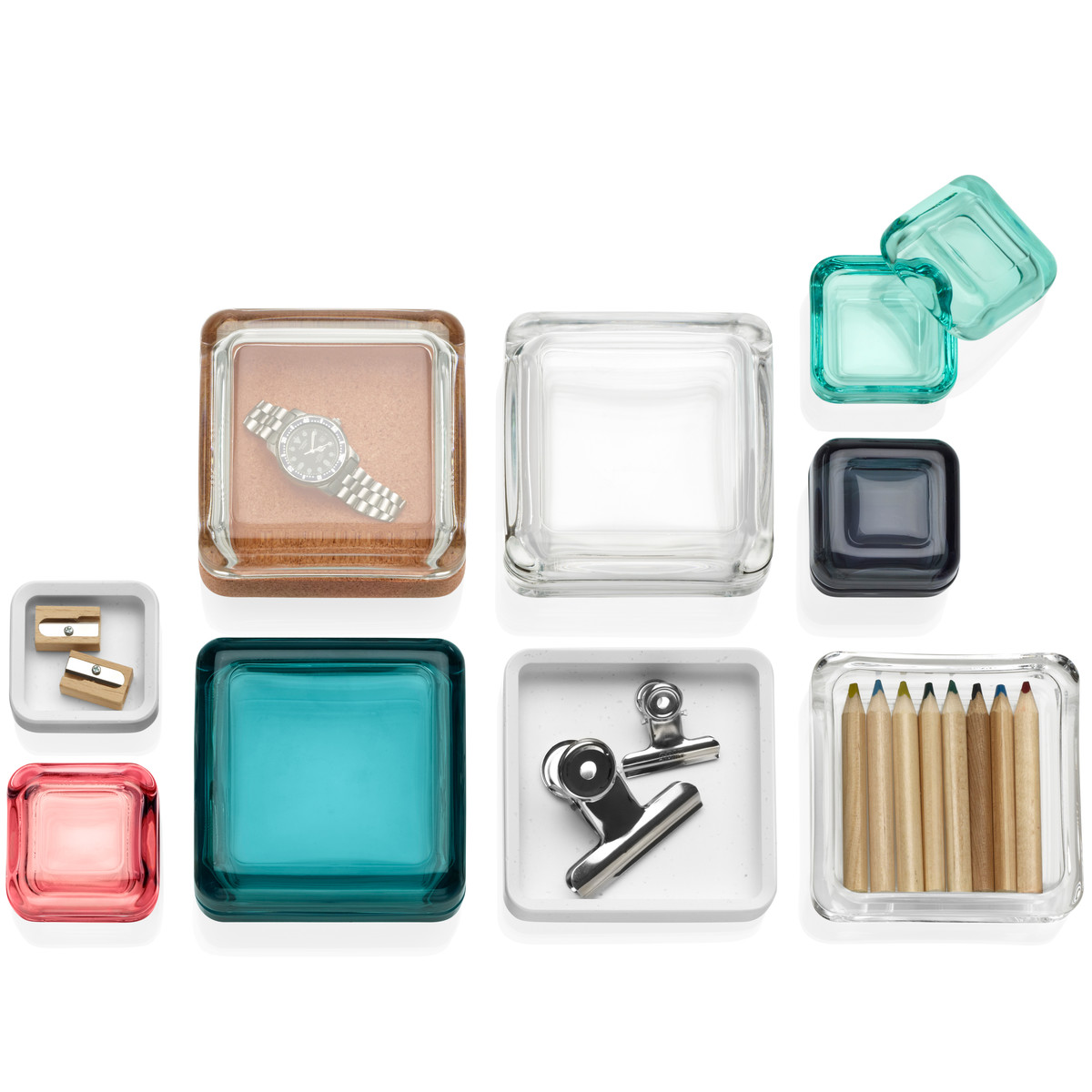 Iittala Шкатулка 5,5х10,8х10,8 см синя / морська Vitriini | https://grandposuda.com.ua