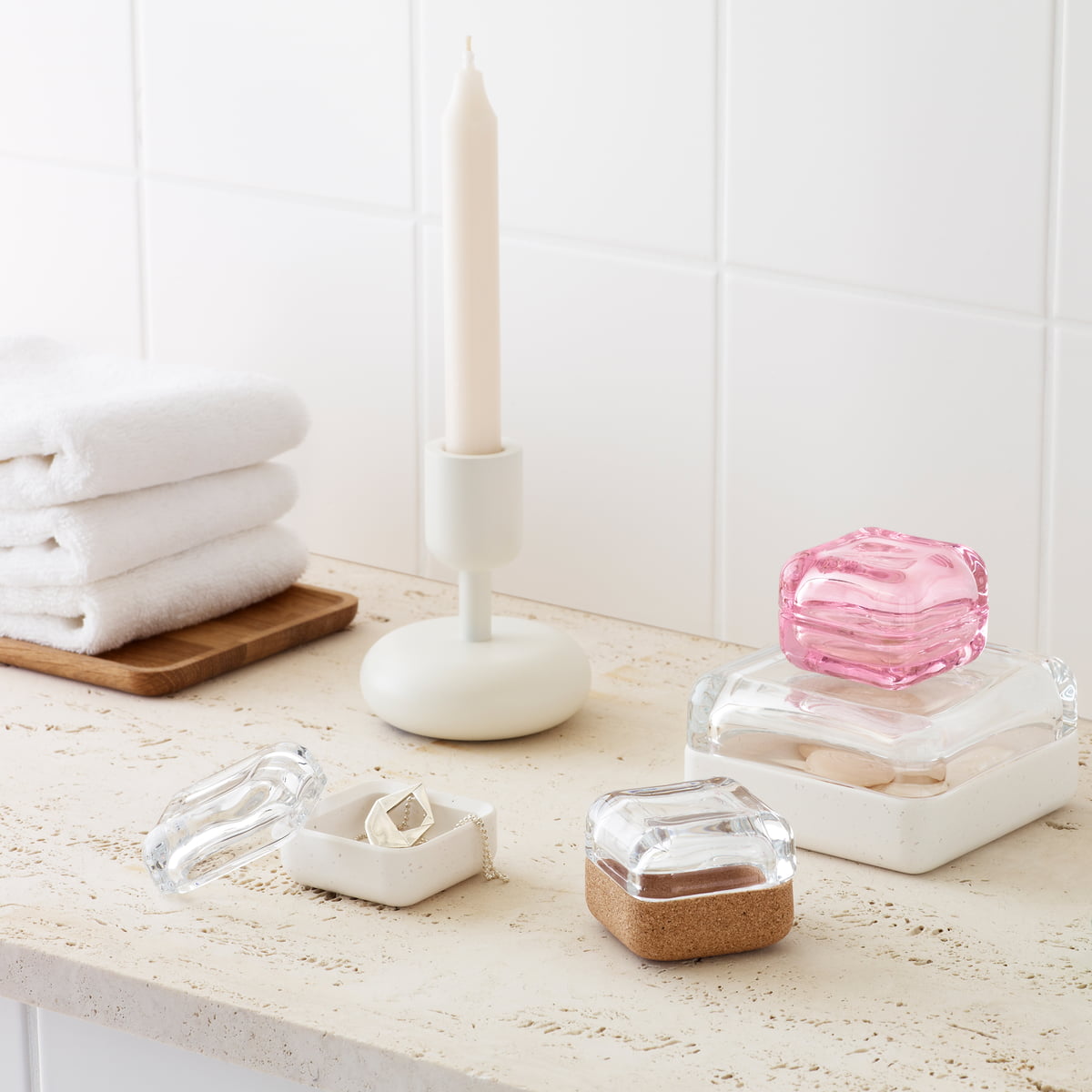 Iittala Шкатулка 5,5х10,8х10,8 см синя / морська Vitriini | https://grandposuda.com.ua