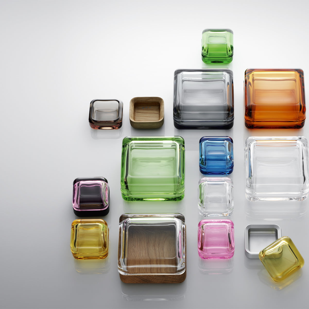 Iittala Шкатулка 5,5х10,8х10,8 см синя / морська Vitriini | https://grandposuda.com.ua