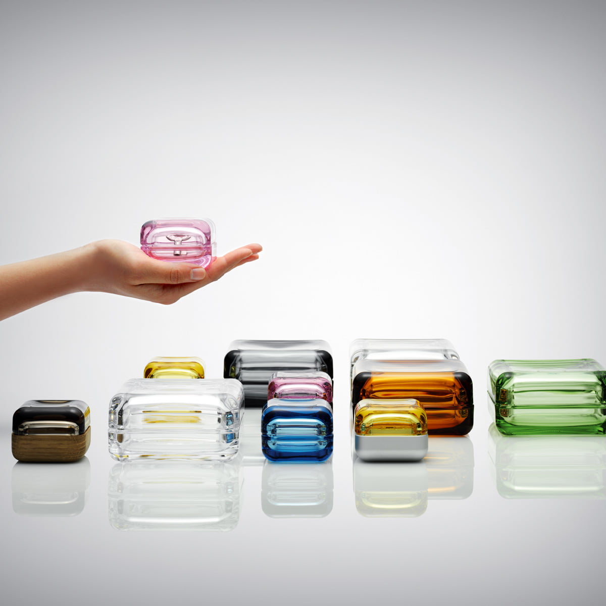 Iittala Шкатулка 5,5х10,8х10,8 см синя / морська Vitriini | https://grandposuda.com.ua